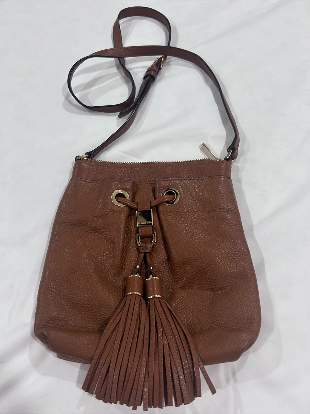 MICHAEL Michael Kors Brown Leather Tassel Crossbody Bag